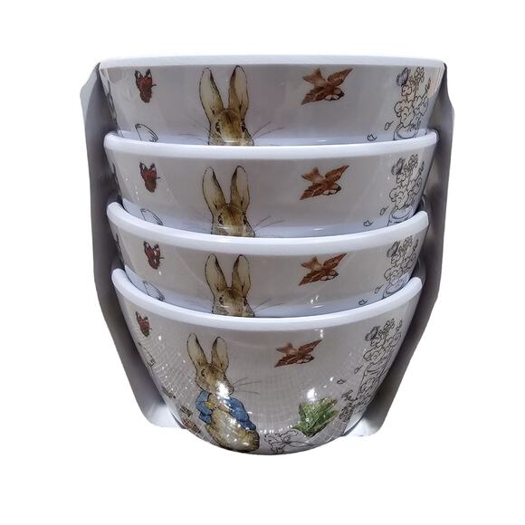 World of Beatrix Potter & Peter Rabbit Melamine Easter Tidbit Bowls Set of 4 NEW - Picture 2 of 6